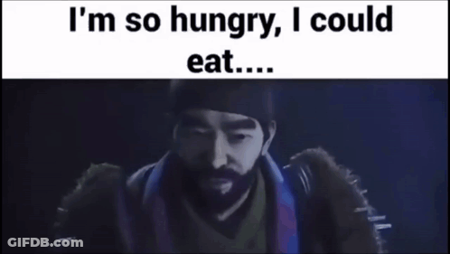 Bearded Man Saying I'm So Hungry GIF