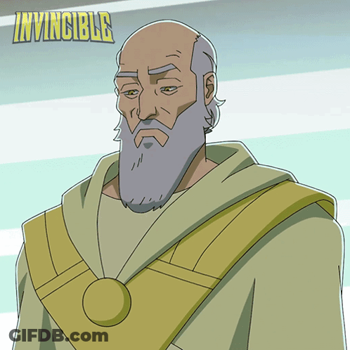 Bearded Man Saying Invincible GIF