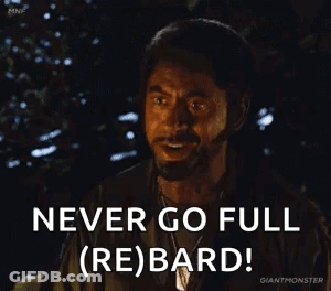 Bearded Man Saying Never Go Full Bard GIF