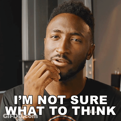 Bearded Man Saying Not Sure What To Think GIF