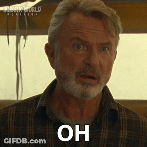 Bearded Man Saying Oh Jurassic World GIF