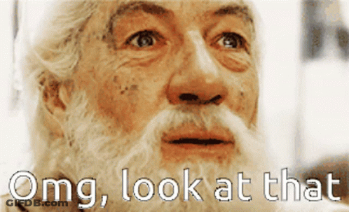 Bearded Man Saying OMG Look At That GIF