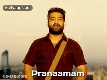 Bearded Man Saying Pranaam In City GIF