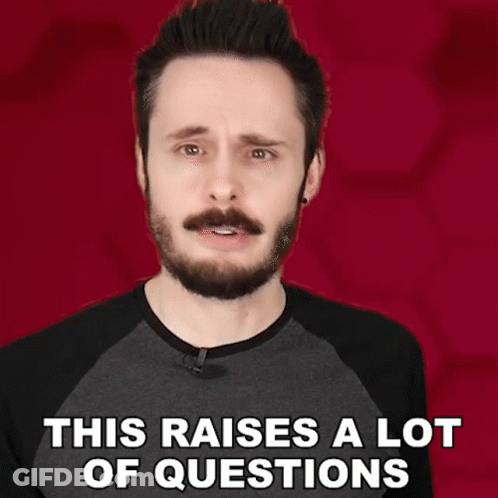 Bearded Man Saying Raises Questions GIF