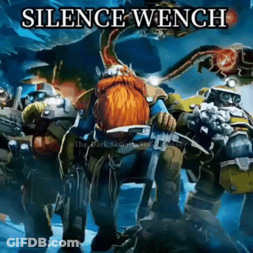 Bearded Man Saying Silence Wench GIF