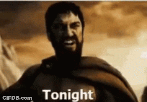 Bearded Man Saying Tonight GIF
