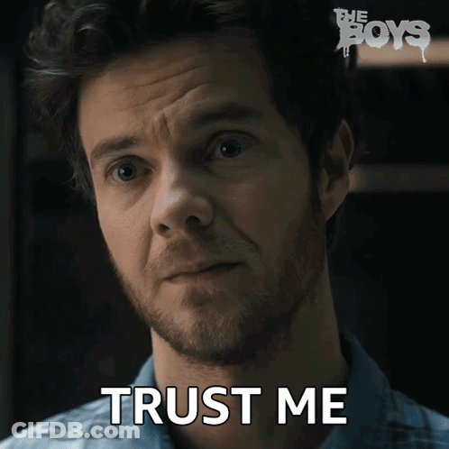 Bearded Man Saying Trust Me In Dark Room GIF