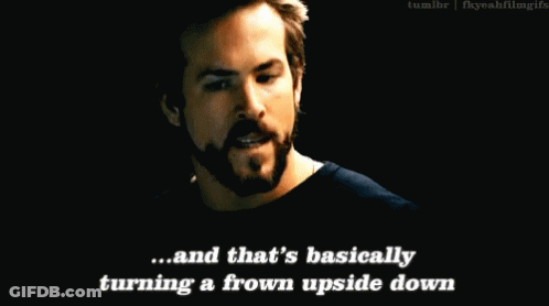 Bearded Man Saying Turning Frown Upside Down GIF