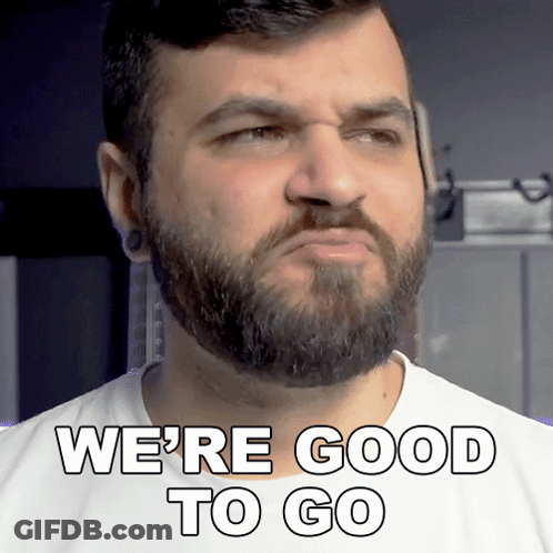 Bearded Man Saying We're Good To Go GIF