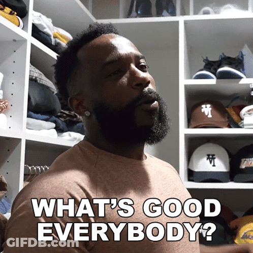 Bearded Man Saying What's Good Everybody GIF