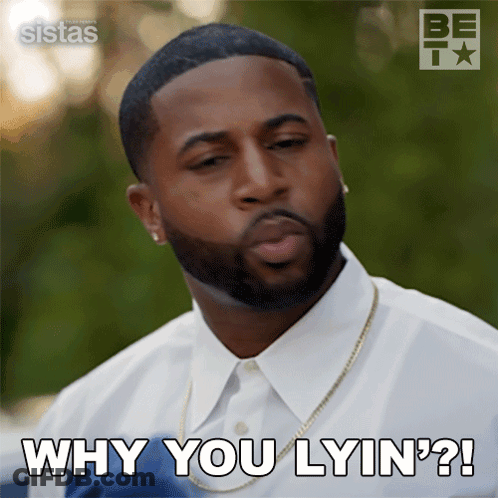 Bearded Man Saying Why You Lyin GIF