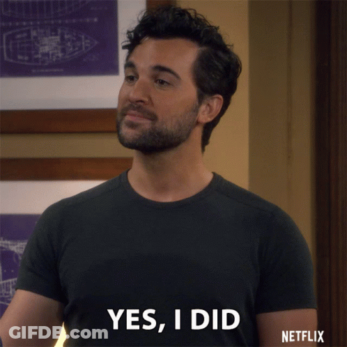 Bearded Man Saying Yes I Did GIF