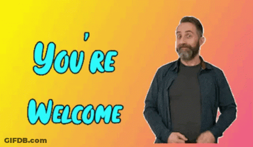 Bearded Man Saying You're Welcome GIF