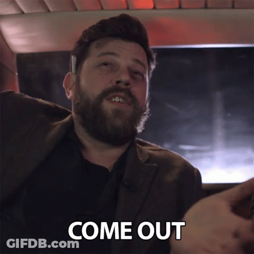 Bearded Man Says Come Out In A Car GIF