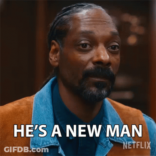 Bearded Man Says He's A New Man On Netflix GIF
