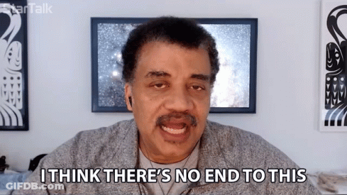 Bearded Man Says I Think There's No End To This GIF