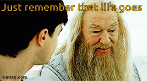 Bearded Man Says Just Remember Life Goes Above Them GIF