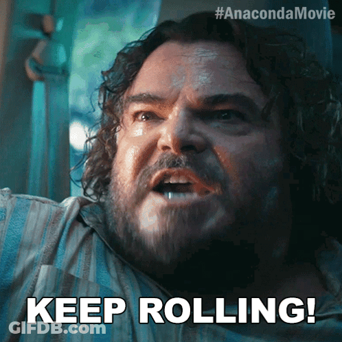 Bearded Man Says Keep Rolling GIF