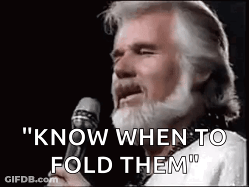 Bearded Man Says Know When To Fold Them GIF