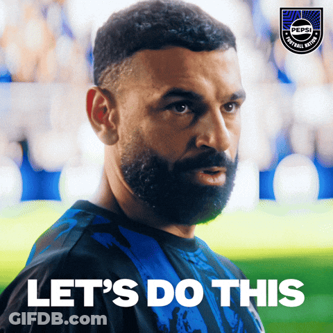 Bearded Man Says Let's Do This In Front Of Pepsi Logo GIF