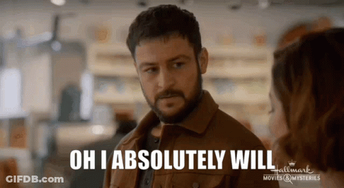 Bearded Man Says Oh I Absolutely Will To Woman GIF
