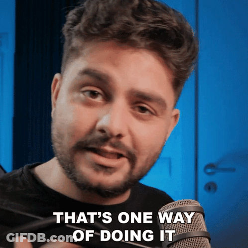 Bearded Man Says That's One Way Of Doing It At Microphone GIF