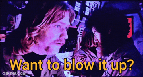 Bearded Man Says Want To Blow It Up To Another Man GIF