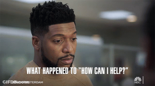 Bearded Man Says What Happened How Can I Help GIF