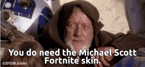 Bearded Man Says You Need Michael Scott Fortnite Skin GIF