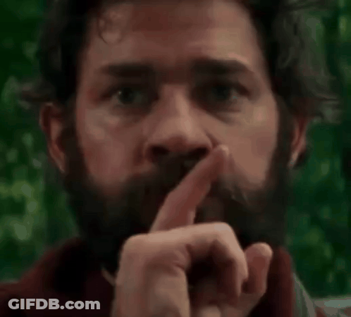 Bearded Man Shushing GIF