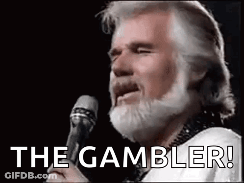 Bearded Man Singing Into Microphone The Gambler GIF