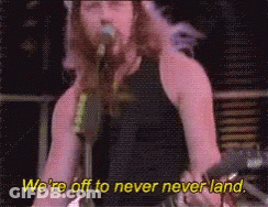 Bearded Man Singing We're Off To Never Never Land GIF