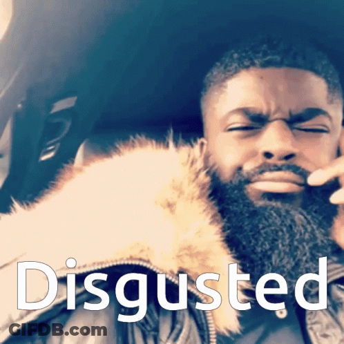 Bearded Man Sitting In Car Disgusted GIF