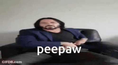 Bearded Man Sitting In Chair With Peepaw GIF