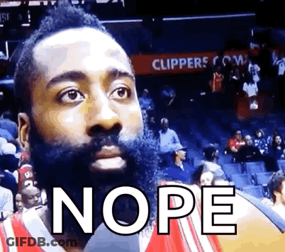 Bearded Man Sitting In Stands Saying Nope GIF