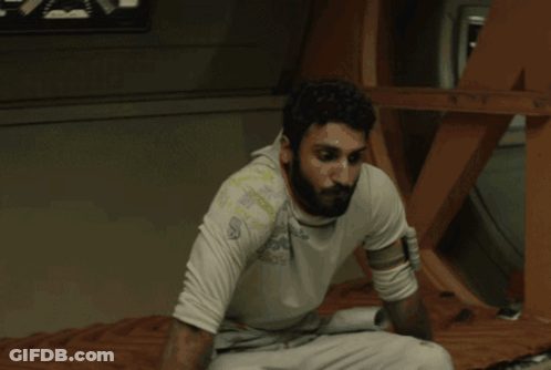Bearded Man Sitting On Bed Yeah Okay Fuck This GIF