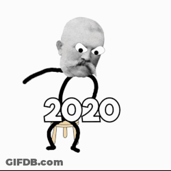Bearded Man Sitting On Stool 2020 GIF