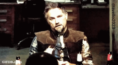 Bearded Man Sitting With Beer Bottle 2023 GIF