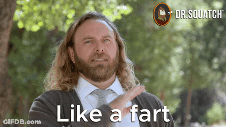 Bearded Man Smells Fart Smelly GIF