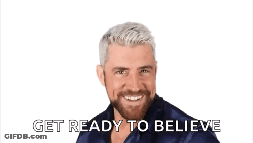 Bearded Man Smiling In Front Of JH Logo GIF