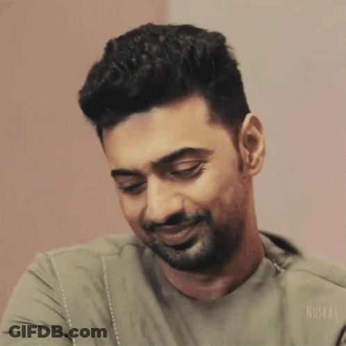 Bearded Man Smiling In Nuska Shirt GIF