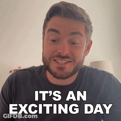 Bearded Man Smiling It's An Exciting Day GIF