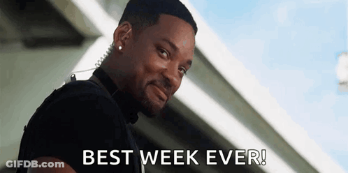 Bearded Man Smiling Saying Best Week Ever GIF