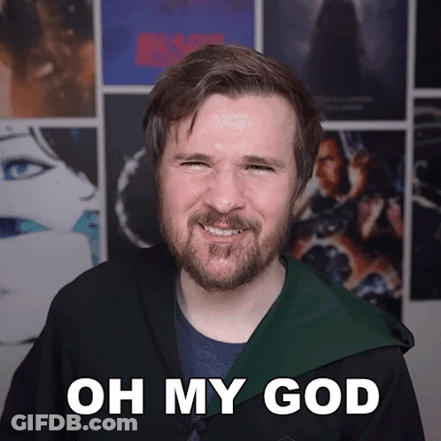 Bearded Man Smiling Saying Oh My God GIF