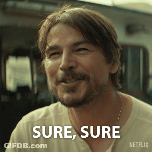 Bearded Man Smiling Saying Sure Sure GIF