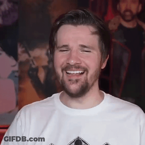 Bearded Man Smiling With Eyes Closed GIF