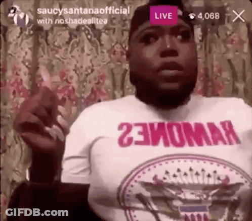 Bearded Man Smoking Cigarette Wearing 23Homa Shirt GIF