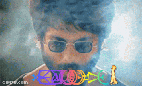 Bearded Man Smoking Sunglasses Exorcist GIF