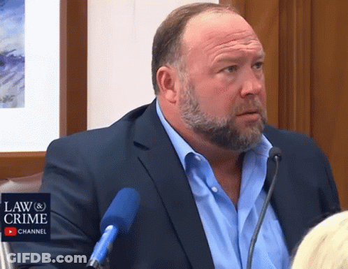 Bearded Man Speaking Into Microphone Law & Crime Logo GIF