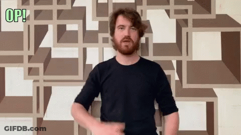 Bearded Man Standing In Front Of Wall Saying Op GIF